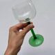 7 green Alsace wine glasses