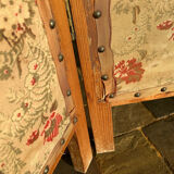 1930s shabby chic pink floral screen in original condition