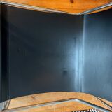 Leather and chrome armchair