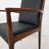 Lot de 4 fauteuils en bois de rose, Danemark 1950