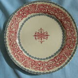 Miscellaneous set of 4 old flat earthenware plates.