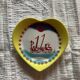 6 small heart-shaped porcelain plates Philippe Deshoulieres Salvador Dali