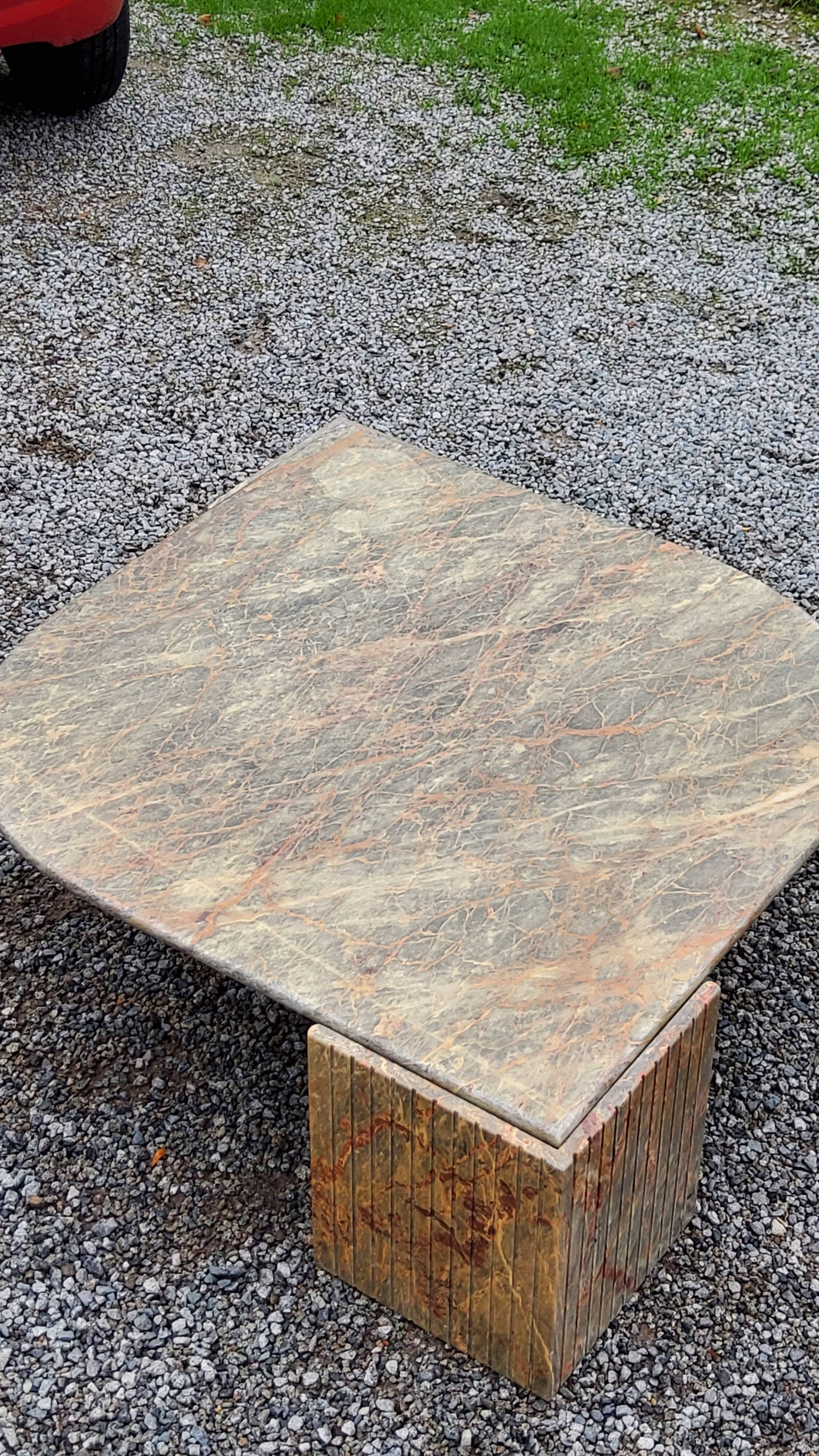 70s designer marble coffee table