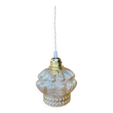 Vintage moulded glass pendant light