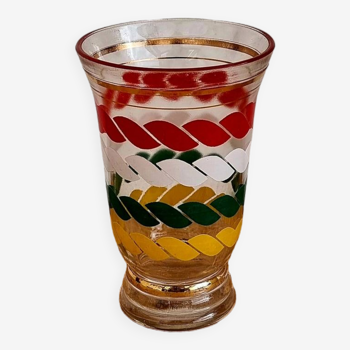 Vase en verre multicolore années 50