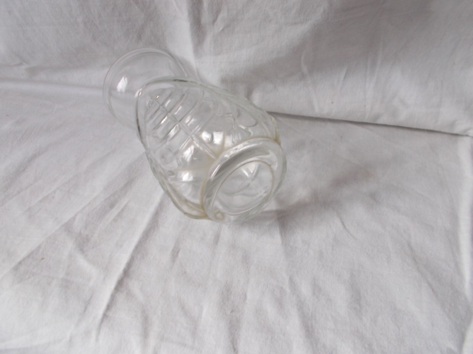 Vase jacinthe ou hydroculture en verre moulé