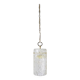 J.T. Kalmar Vienna Midcentury Textured Ice Glass Tube Brass Pendant Lamp, Austria, 1950s