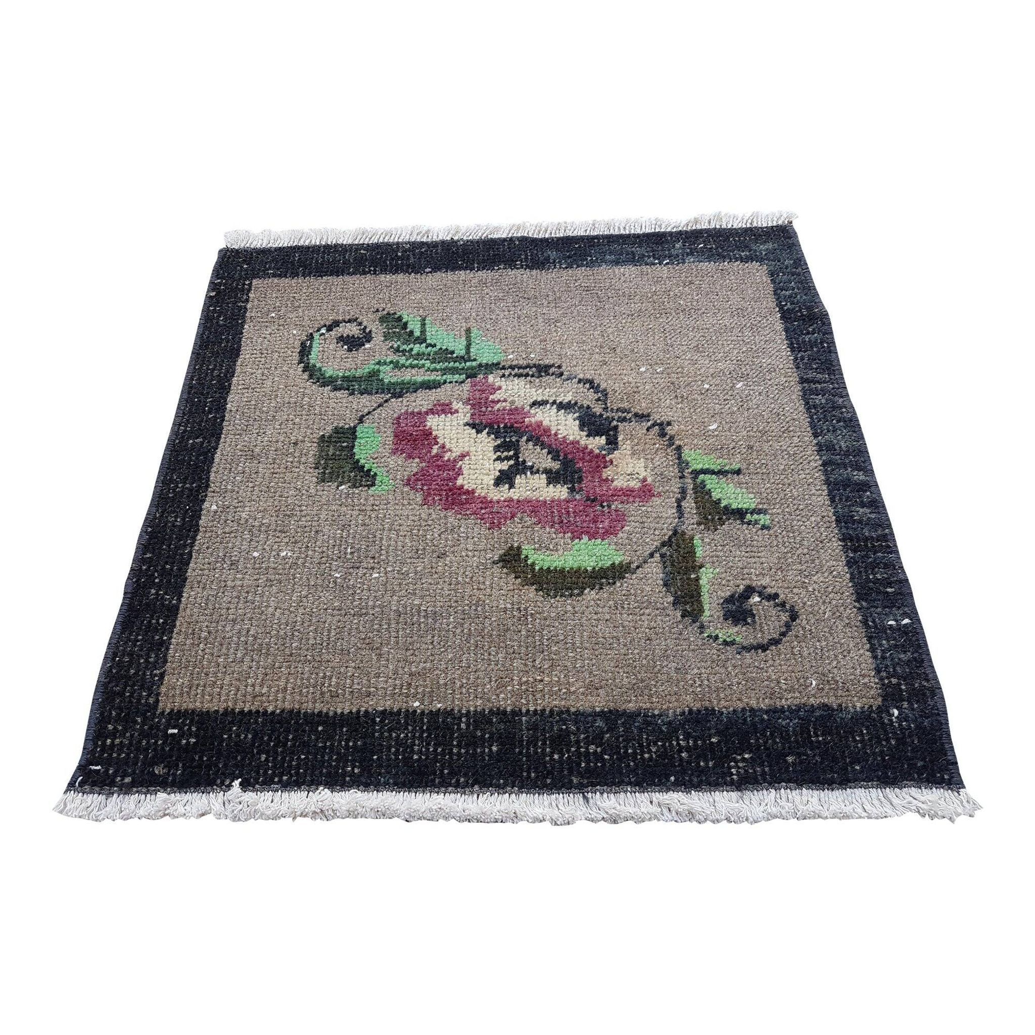 Small vintage decorative kilim rug 54x50 cm