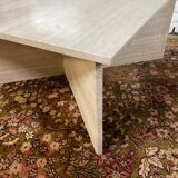Travertine coffee table