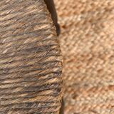 Wooden and straw stool
