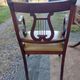 English lion paw desk and lyre armchair, leather, extensions