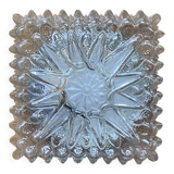 Vintage wall light in antique glass, square ceiling light 23 cm.