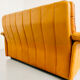Vintage 70s thick cognac leather 2-seater sofa by De Sede.