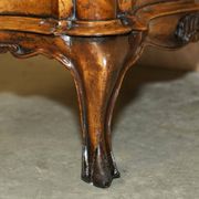 Antique Italian writing desk in olive wood circa 1860
