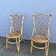 Chaises en rotin  à croisillons