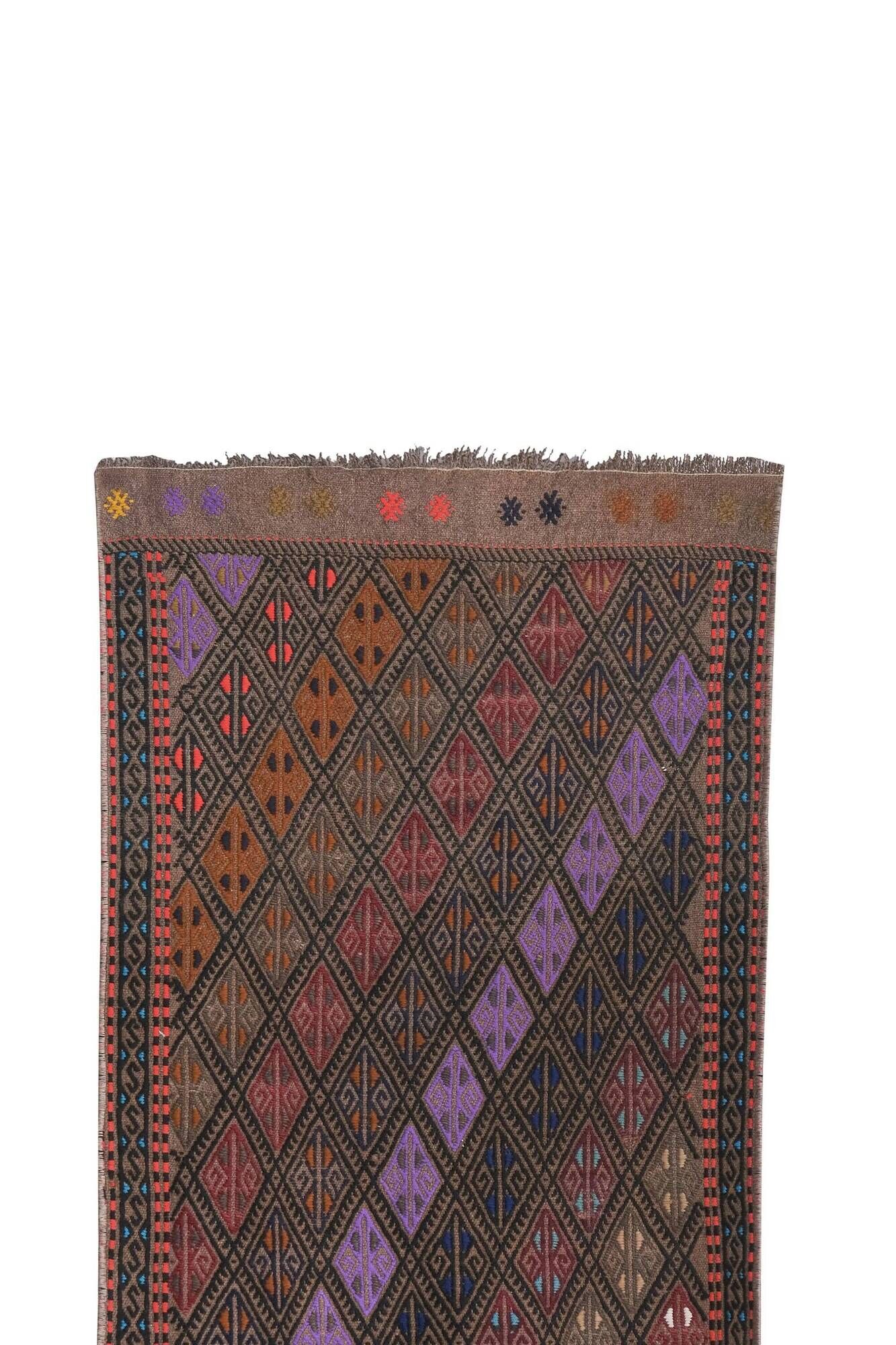 Vintage Turkish hallway rug 65x490 cm