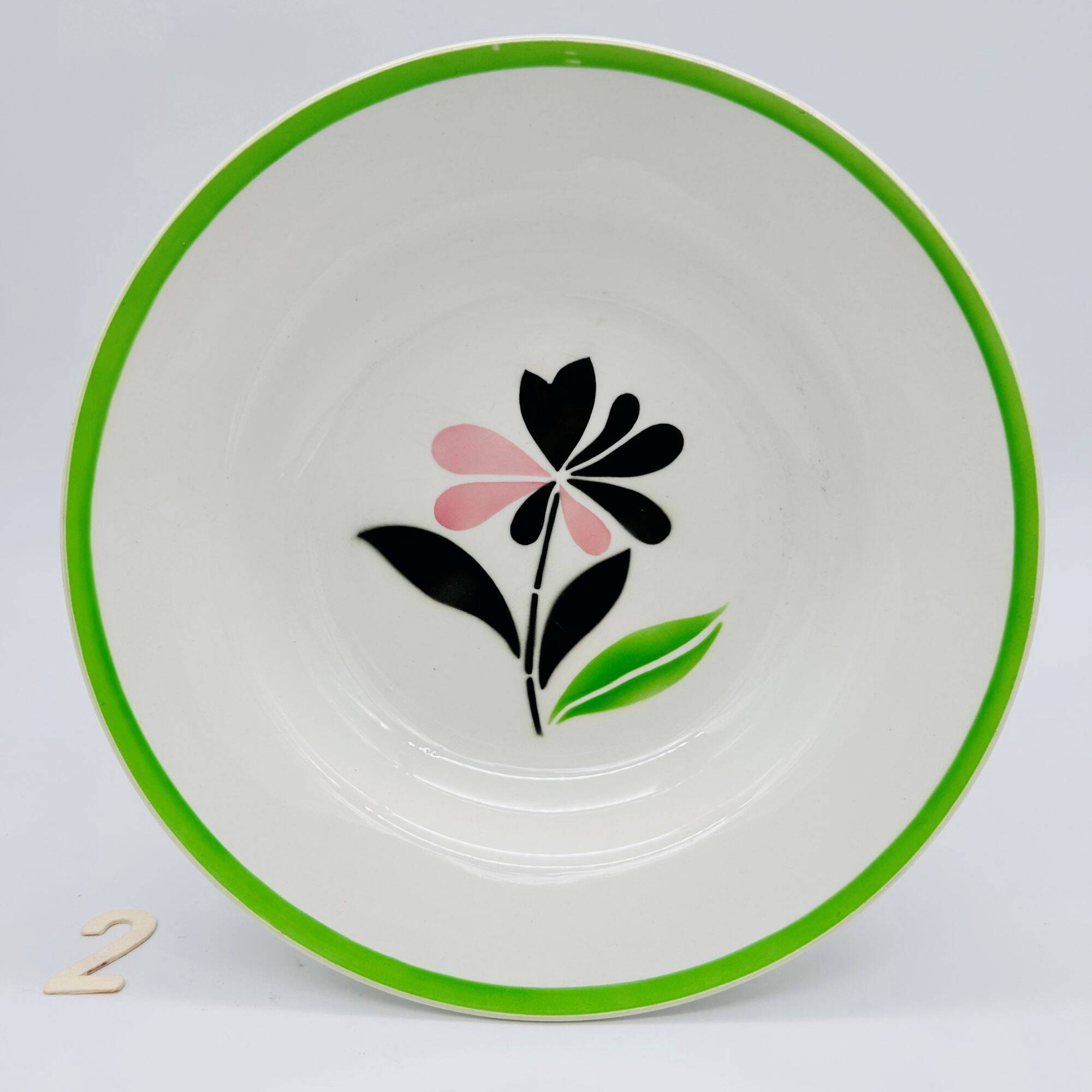 6 Deep Plates, Digoin Sarreguemines. "Rustic" Model