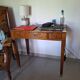 Small desk in solid wood and metal, Art Deco style