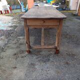 19th century country farm table in oak