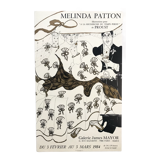 Original silkscreen print in black and gold by melinda patton, james mayor gallery, 1984 marcel proust