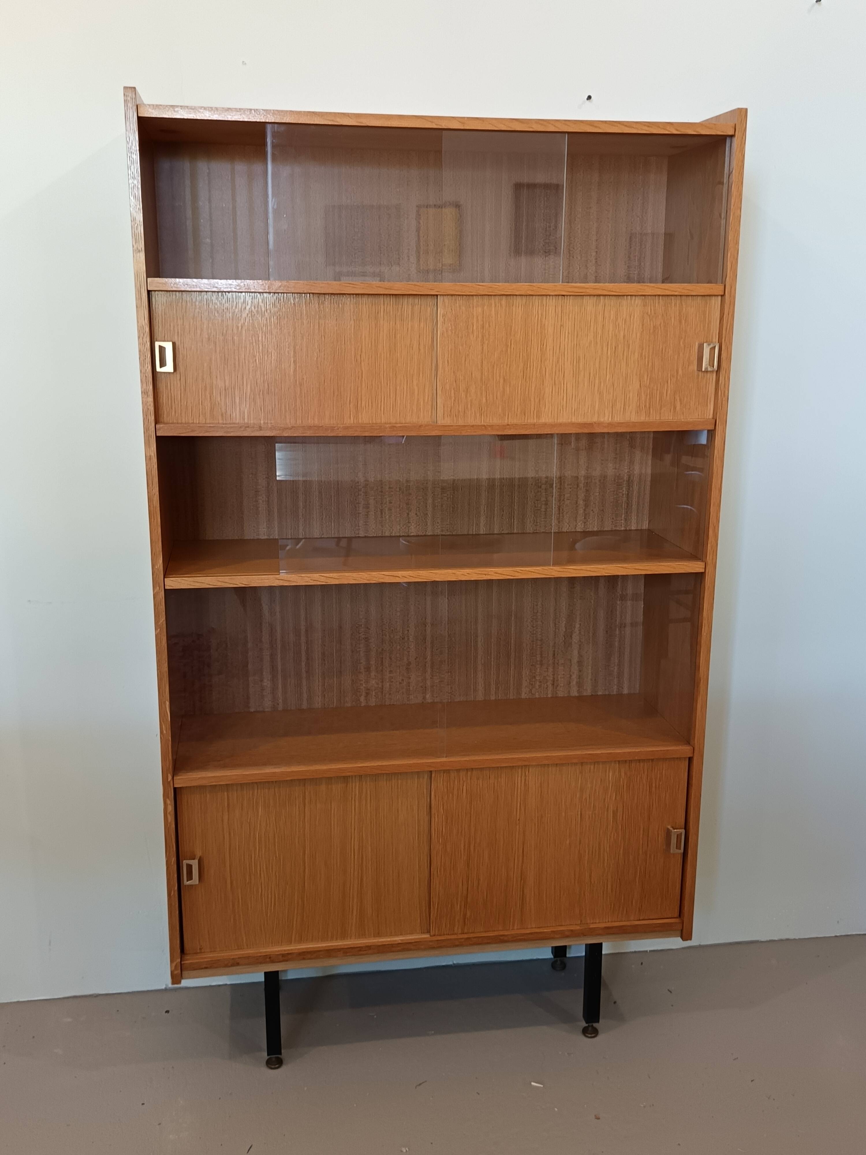 Vitrine bibliothèque vintage moderniste années 50
