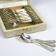 Christofle — 12 “Marly” silver-plated teaspoons, in their case