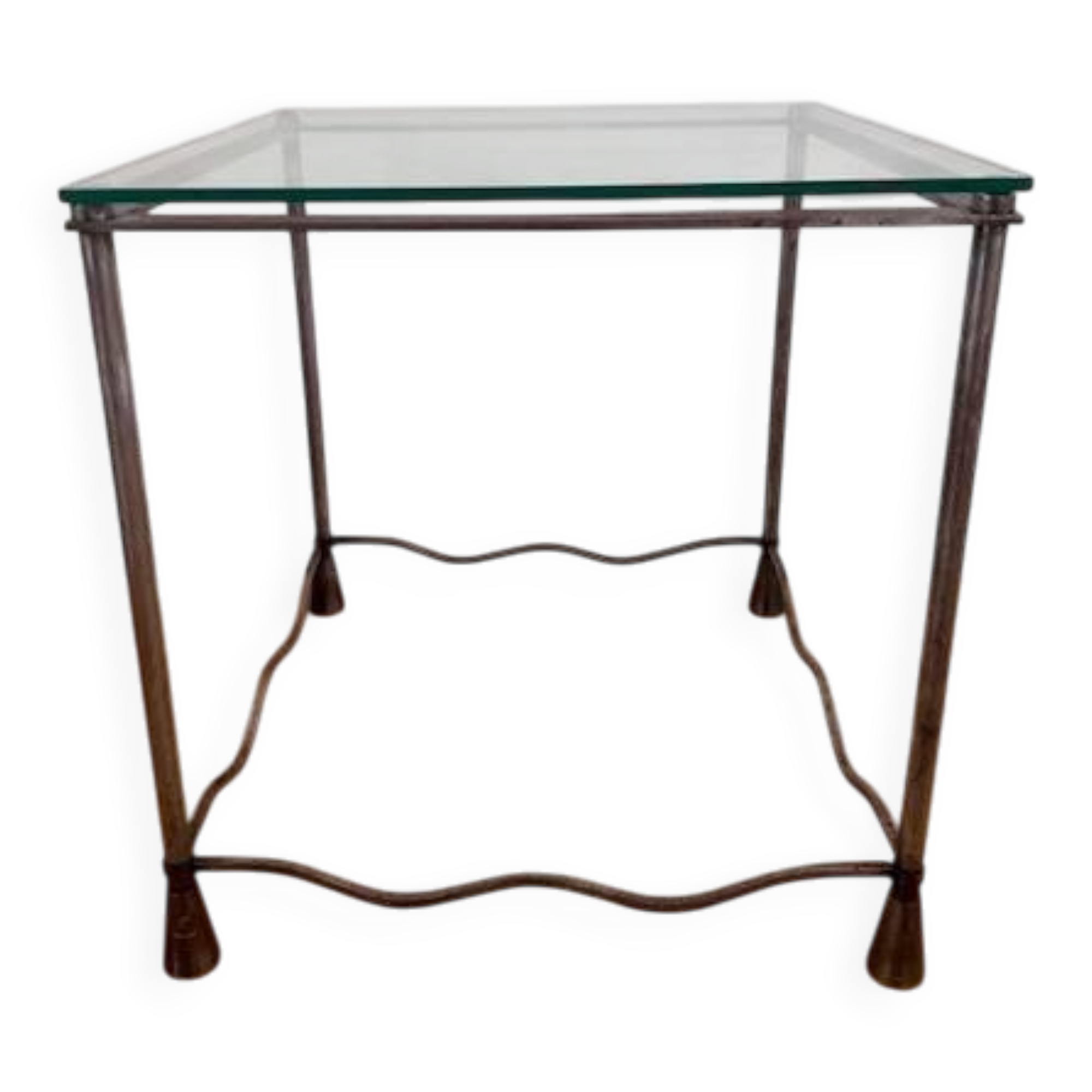 Marktex Beistelltisch mit Glasplatte (2000) – elegantes Vintage-Design mit