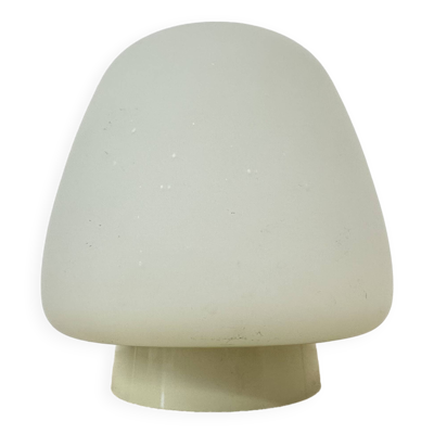 Plafonnier bauhaus art déco en verre opalin, années 1930, Pays-Bas