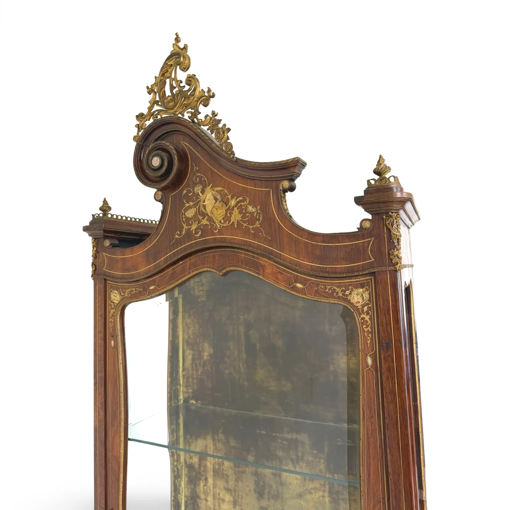 Elegant antique display cabinet, dating to 19th century