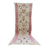 Handmade wool Berber rug 290 x 90 cm