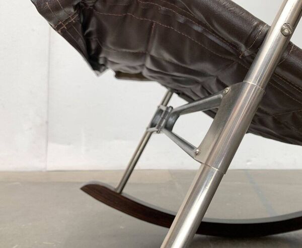 Fauteuil à bascule pliant space age japonais du milieu du siècle par Takeshi Nii, années 1960