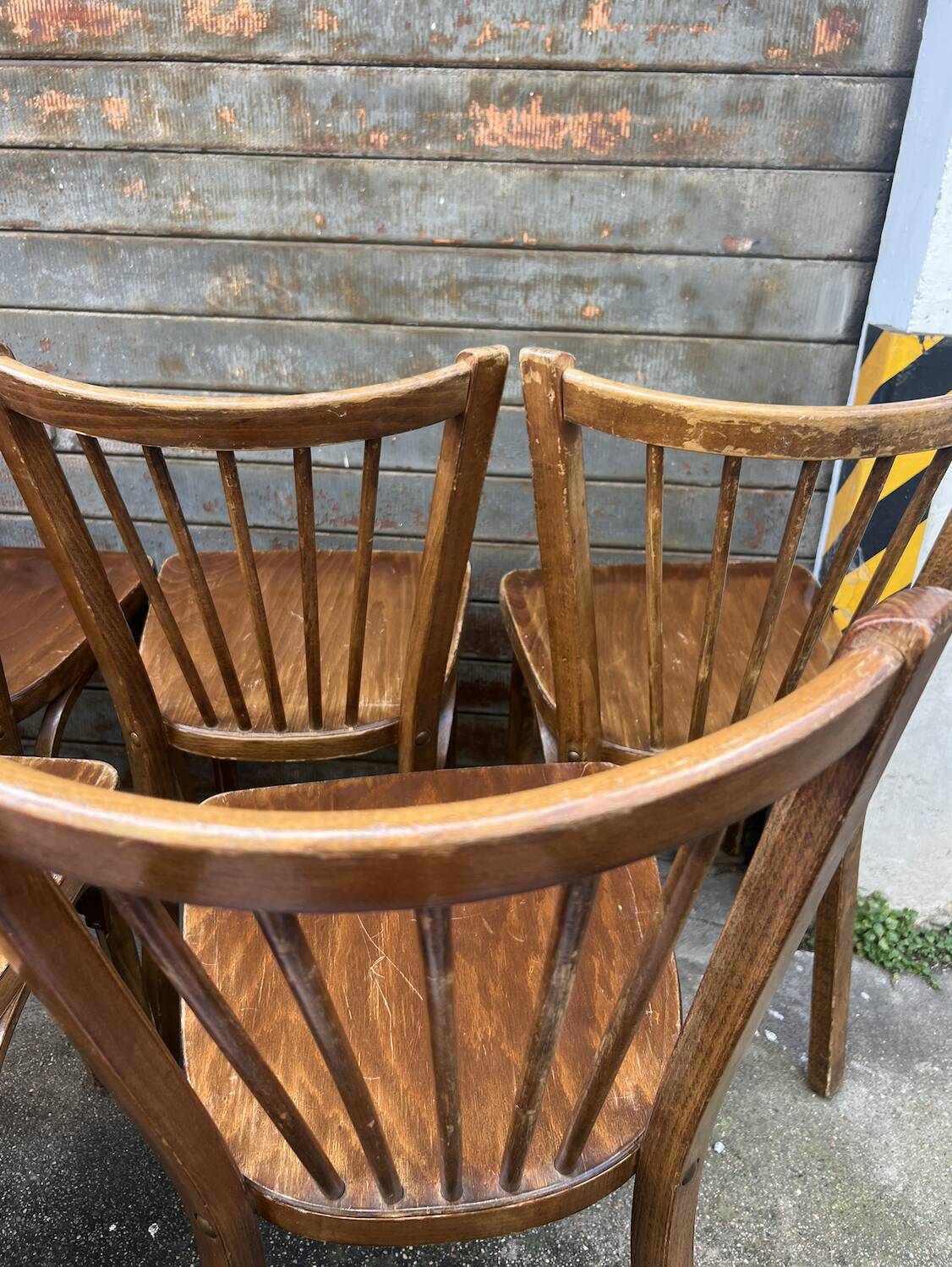 (Lot) 13 Stamped Baumann Chairs