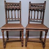 Deux chaises cannées style Henri II