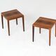 Severin Hansen pair of side tables in rosewood Haslev Denmark 1960