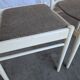 Set of 3 vintage stol kamnik white wooden chair: 1970s scandinavian design