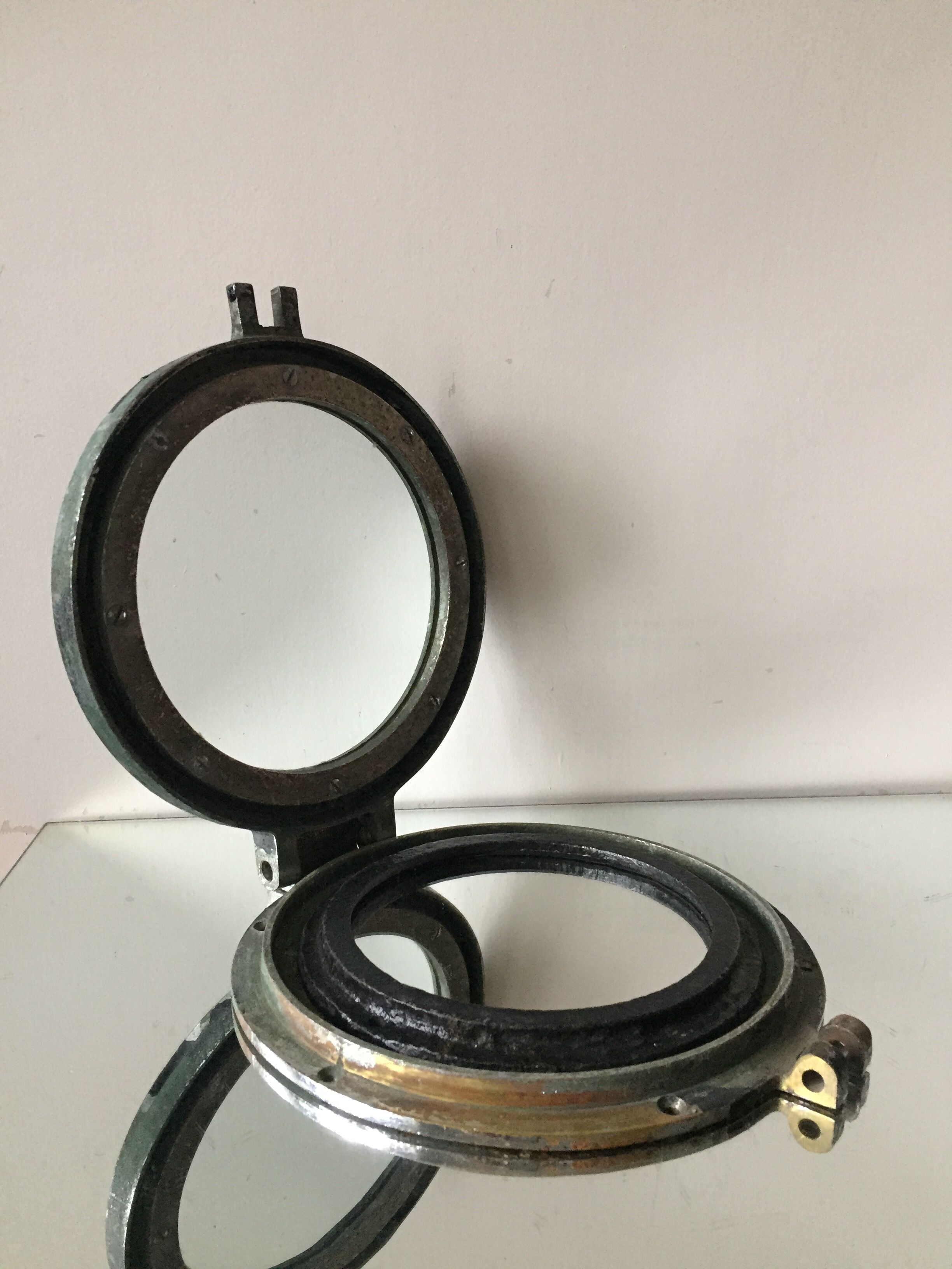 Vintage porthole mirror