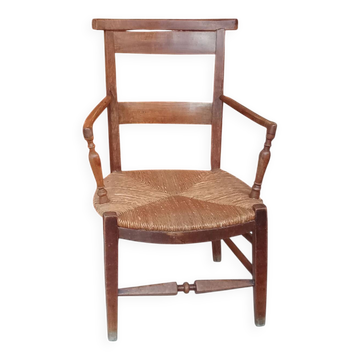 Old Provençal straw chair
