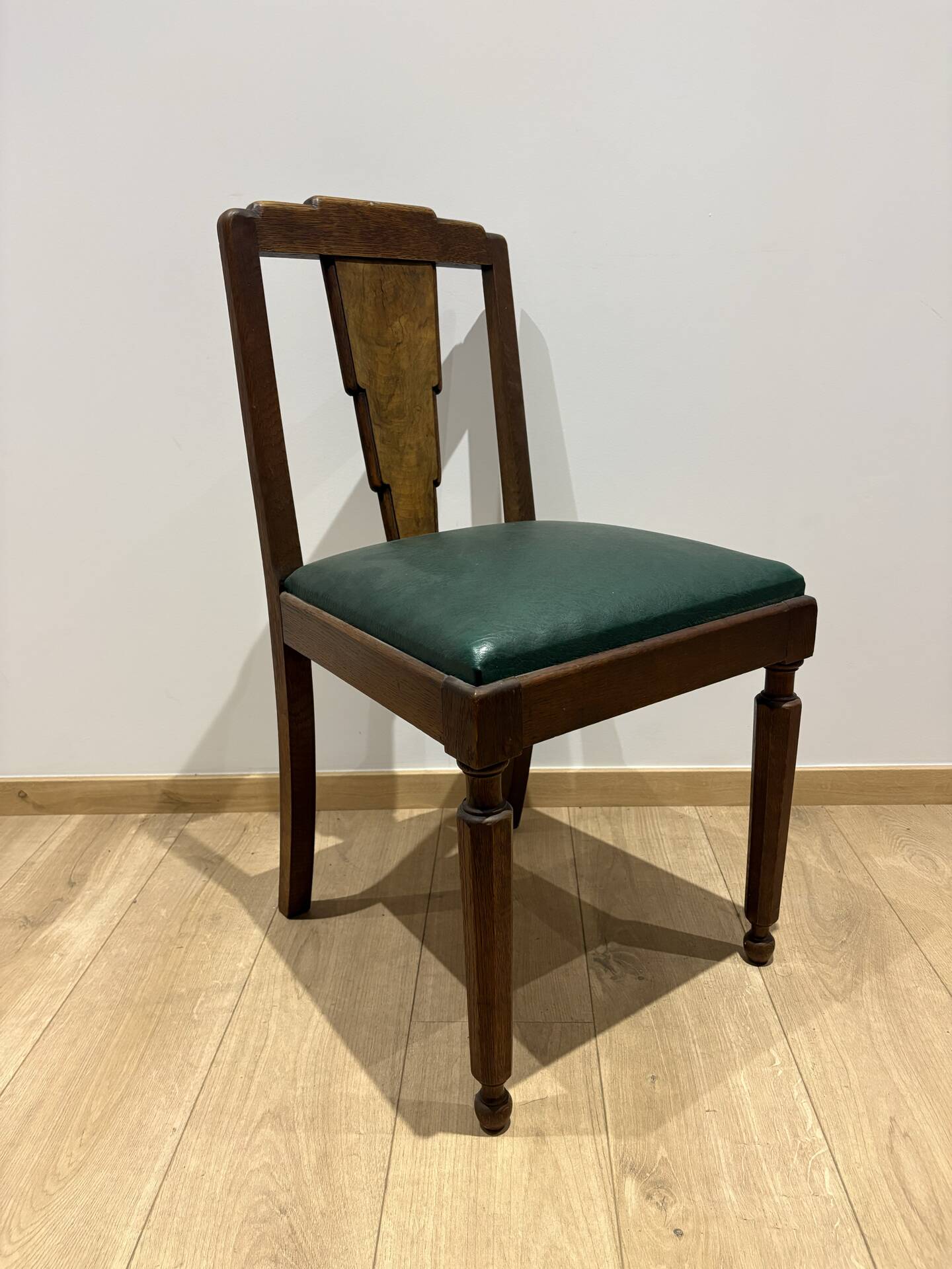 6 chaises art déco loupe de noyer