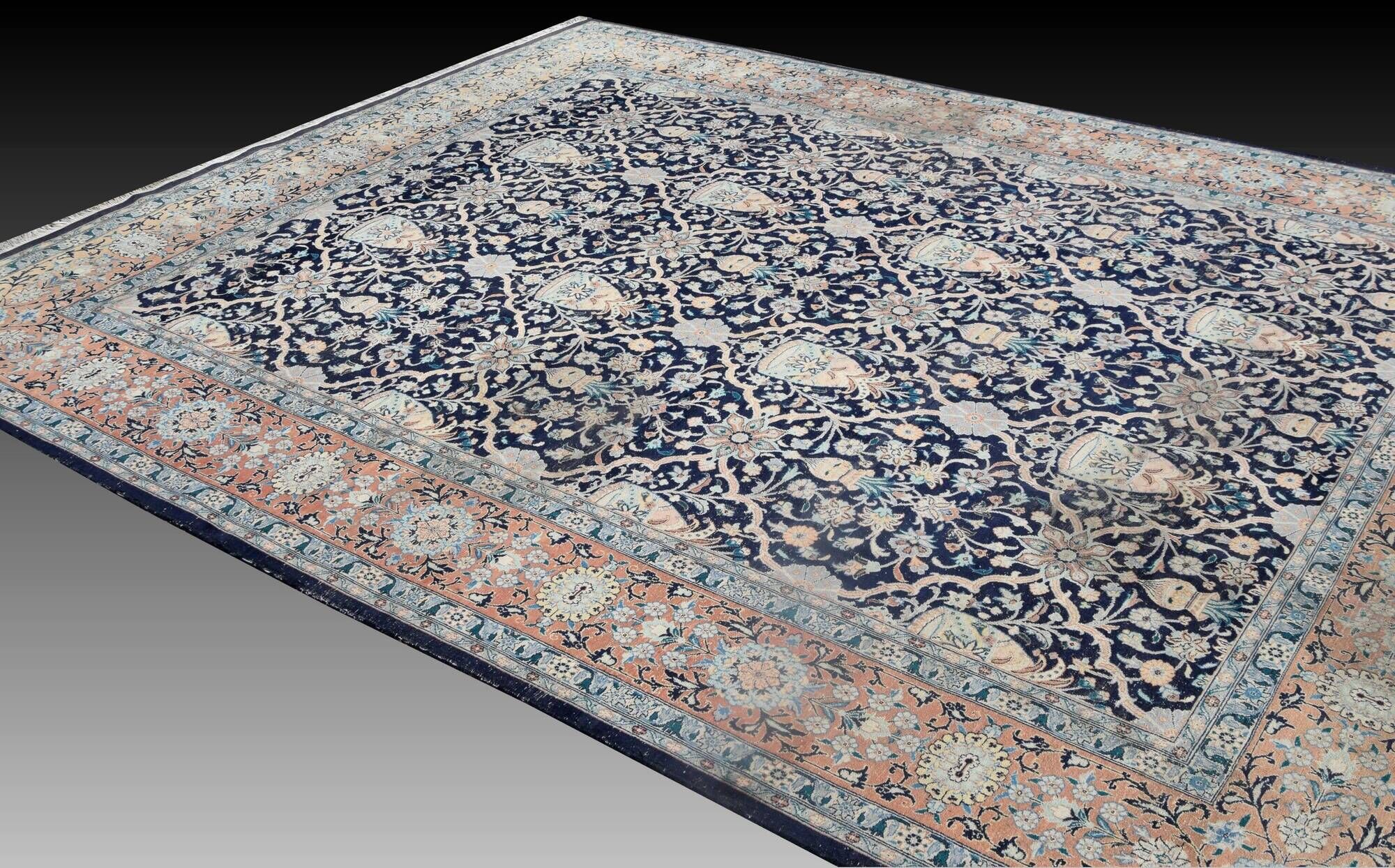 Handmade wool Penjab oriental rug: 315 x 245 cm