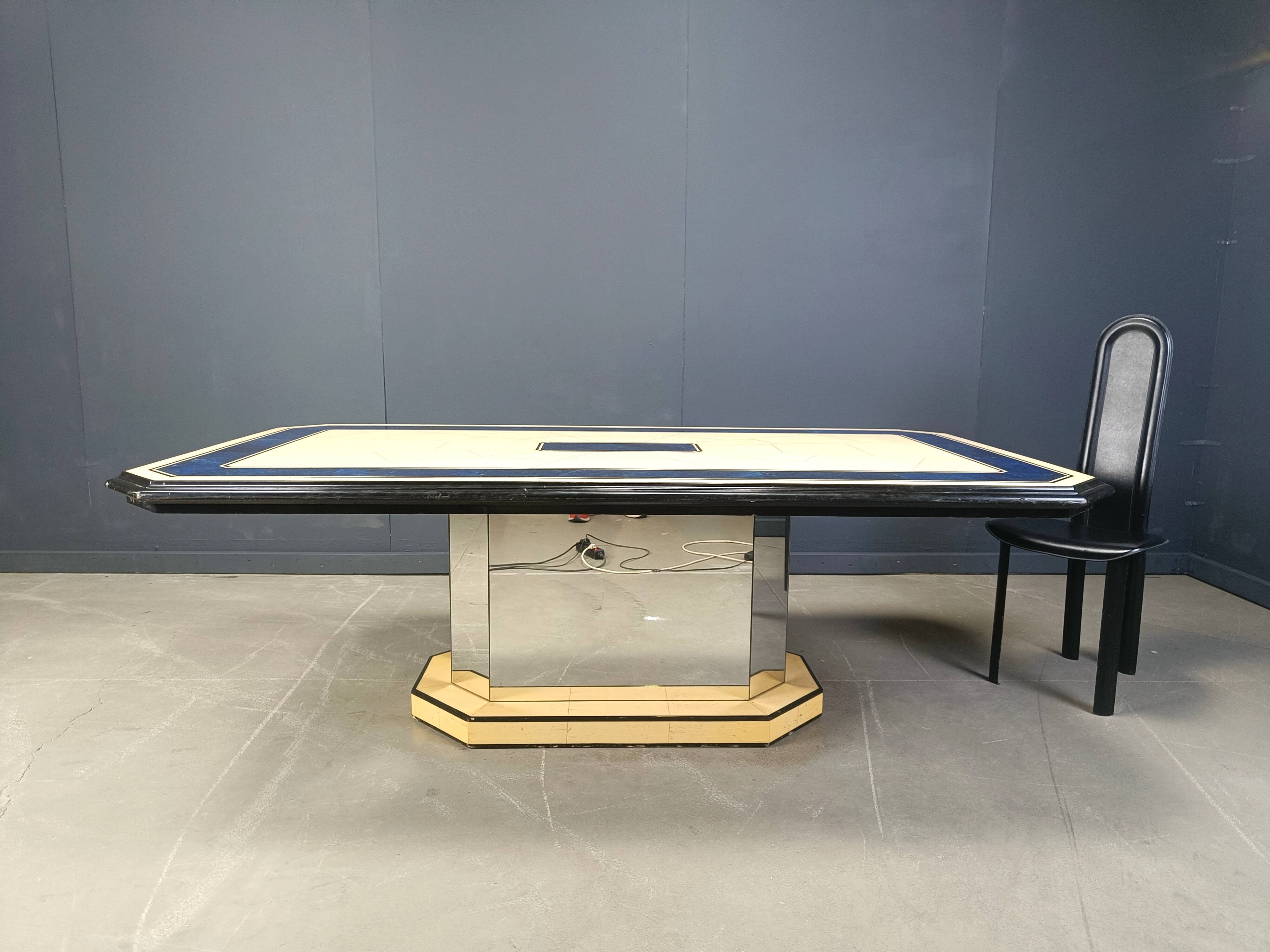 Vintage lacquered dining table, 1970s