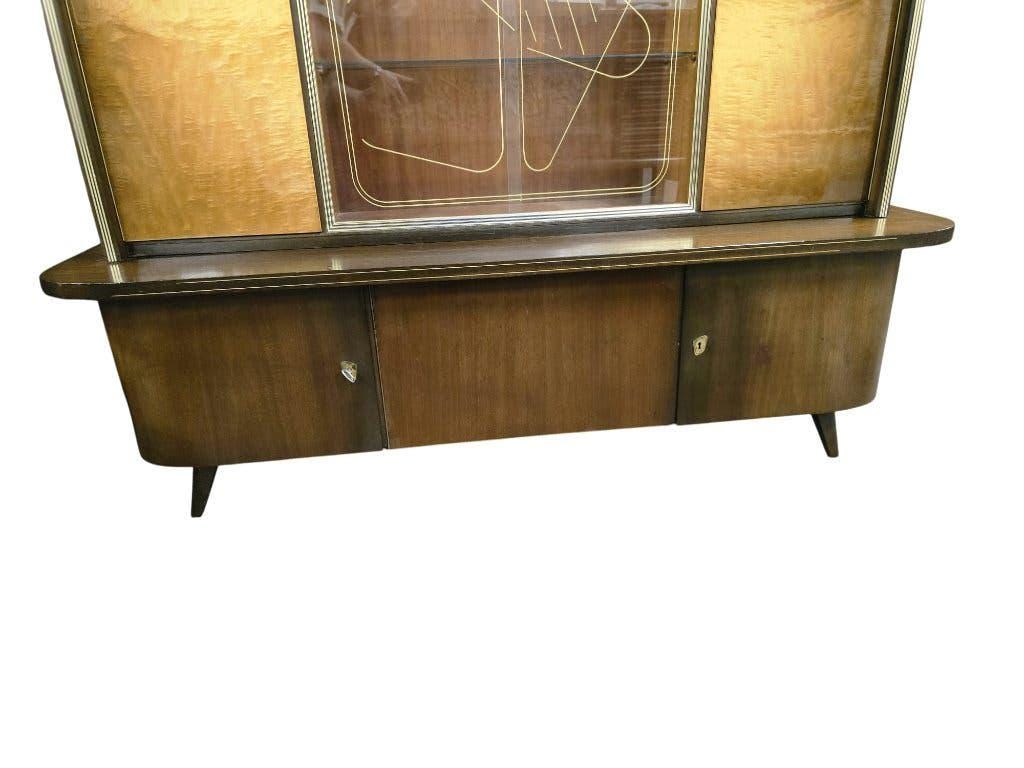 XL vintage wooden display cabinet/buffet/wall unit