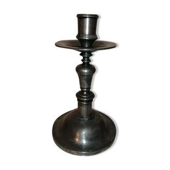 Old pewter candle holder