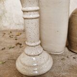 Stoneware decanters and candle holder