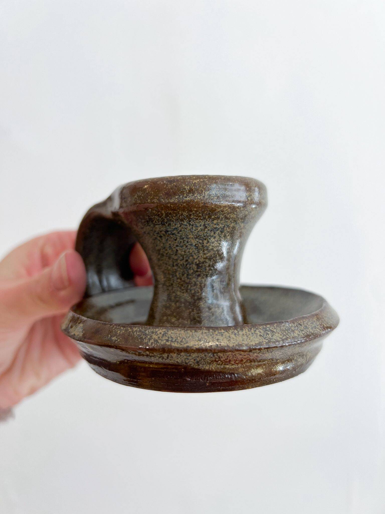 Handmade ceramic candle holder