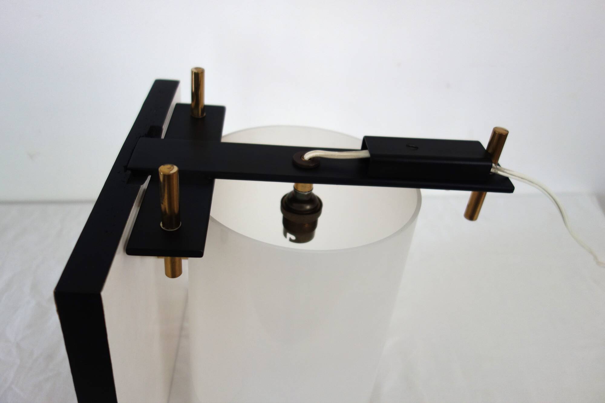 Rare lamp by Georges Frydman with screen 1950s