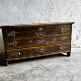 Antique 1903 French wedding chest trunk coffer, 1903 France.