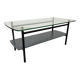 1950s coffee table in metal and glass