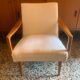 Fauteuil vintage bois et tissu