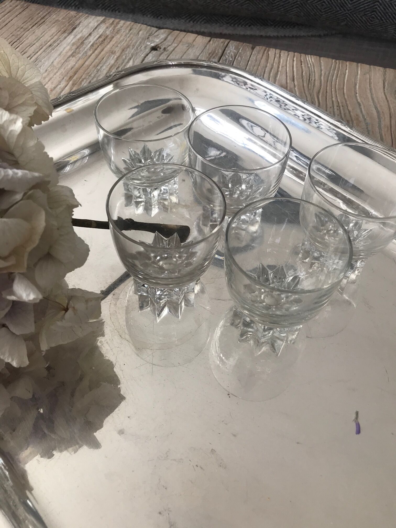 Lot of 5 small vintage glasses