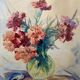 Tableau aquarelle "bouquet de fleurs" signée lehuchée